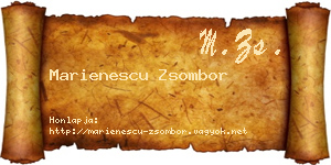 Marienescu Zsombor névjegykártya